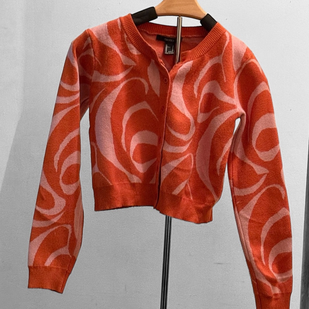 Forever 21 Vibrant Swirl Cardigan